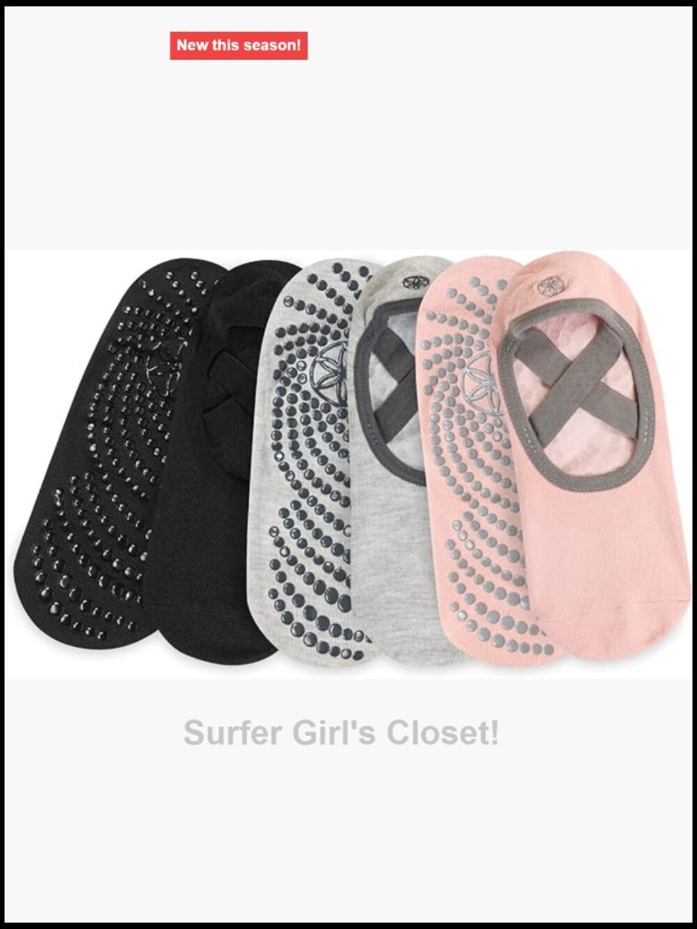 Grippy Yoga Socks for Studio Hot Yoga Non-Slip Silicone Grip